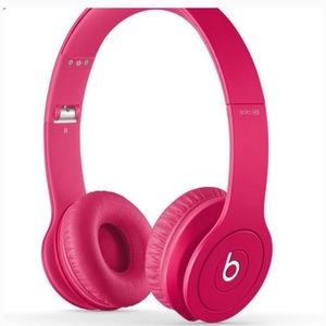 Beats by Dr. Dre Solo HD Headband Headphones Hot Pink with Storage Case